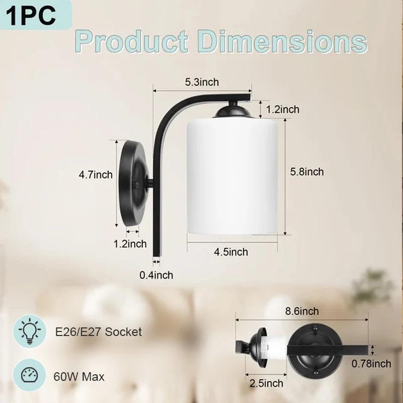 Ретро настенный светильник в скандинавском стиле, настенный светильник для спальни, ванной комнаты, крыльца, современное настенное освещение, декоративный светильник