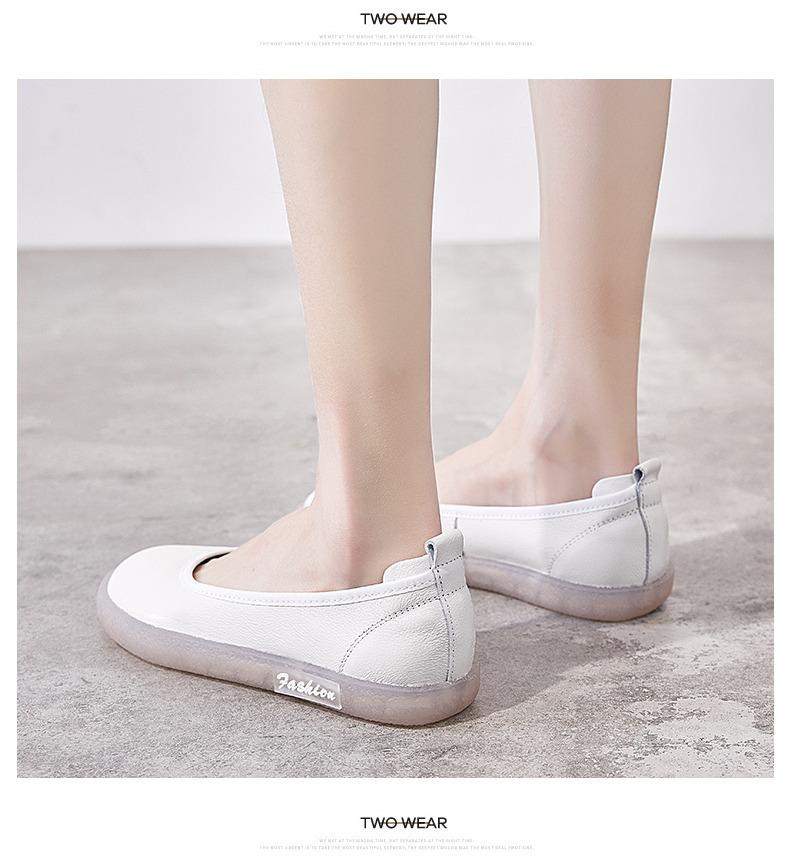 Hong Kong Genuine Leather Flat Summer Shoes for Women - 2025 New Mori Girl Style with Cowhide Sole