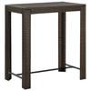 Bar Table - vidaXL - Brown - Poly Rattan - Powder-Coated Steel - 100x60.5x110.5 Cm