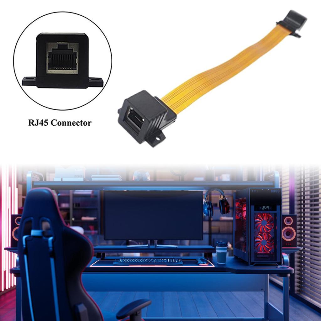 Плоский кабель Ethernet CAT6 RJ45 настенный разъем гибкий сетевой патч-корд скоростной кабель 30 см для установки в стене