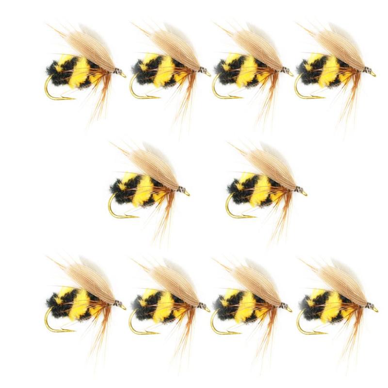 Совершенно новые высококачественные 10 шт. #10 искусственные насекомые для ловли форели нахлыстом приманки SCZ7517 V9O4