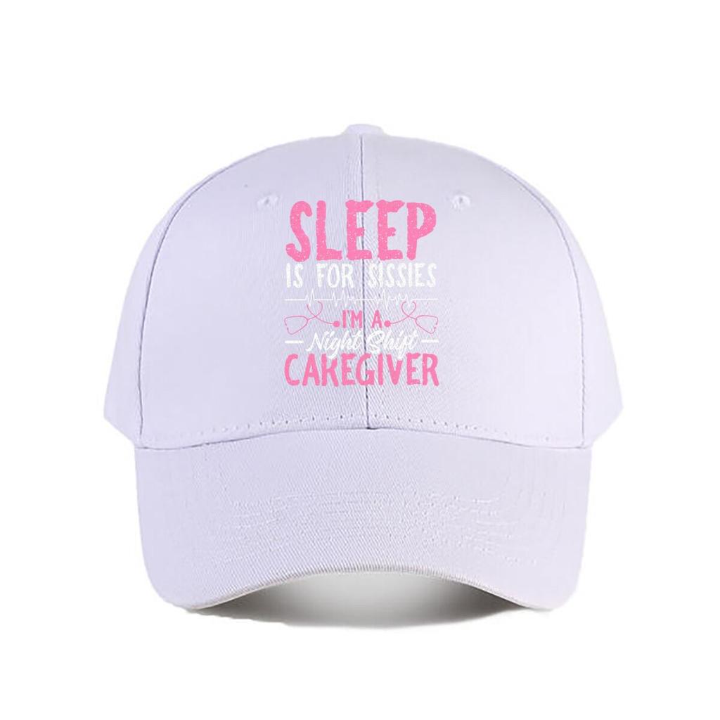 Funny Night Shift Caregiver Baseball Cap Fashion Unisex Sunhat Womens Outdoor Sports