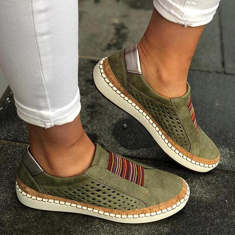 Женские кроссовки Slip On Shallow Loafers Вулканизированная обувь Дышащая повседневная обувь на плоской подошве Женская обувь размера плюс 43