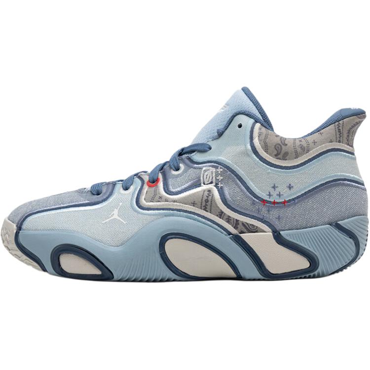 Jordan Детские баскетбольные кроссовки Tatum 3 из кожи, низкие, синие HV5889-401