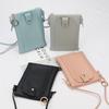 Korean Style Waterproof Solid Color PU Crossbody Coin Purse & Phone Bag - Single Shoulder Summer Design.