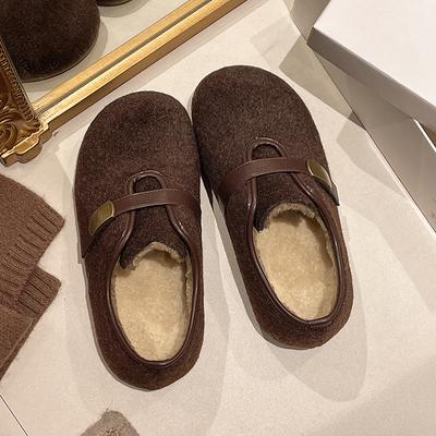 Женские большие размеры мягкие эластичные зимние теплые утепленные сноубутсы нескользящие износостойкие для улицы для отдыха и спорта хлопковые ботинки