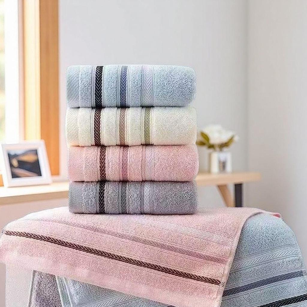 Thick Pure Cotton Towels - Absorbent, Soft, Everyday Use for Adults, Perfect for Face Washing, Home Essentials
