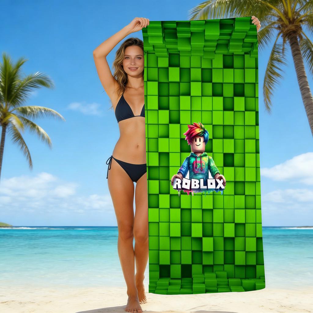 Roblox Roblox Игра Пляжное полотенце Европейское и американское Микрофибра Банное полотенце Пляжное Детское Взрослое Полотенце