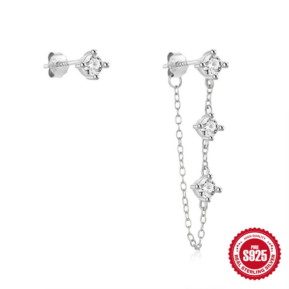 Серьги-пусеты из стерлингового серебра 925 пробы высокого класса, женские изысканные серьги в стиле Ins, легкая роскошь, нишевые серьги, темпераментные серьги, серьги