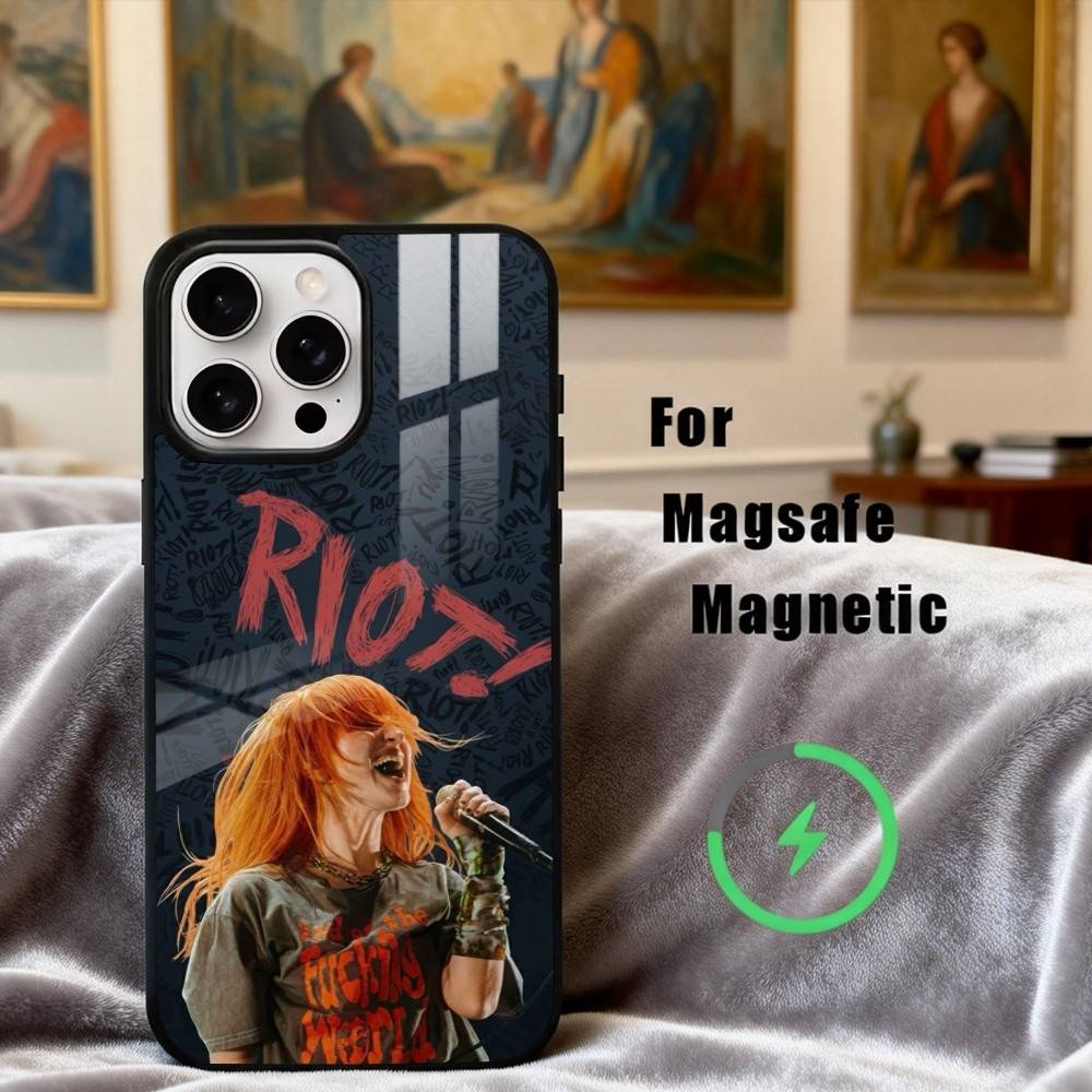 Pop-rock P-Paramore Band Phone Case For iPhone17,16,15,14,13,12,11 Plus,For Magnetic Wireless Charge Cover