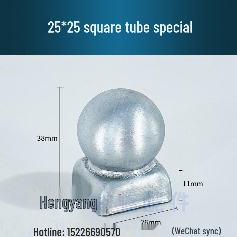 Wrought Iron Galvanized Ball Fence Post Cap for Square & Round Tubes