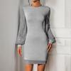Women's Sequins Dresses Fall Casual Midi Long Pullover Party Dresses Sweatshirt Dress