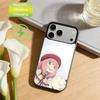 C-Cute Anya Chibi Style Phone Case For iPhone17,16,15,14,13,12,Wireless charging protective case soft cover