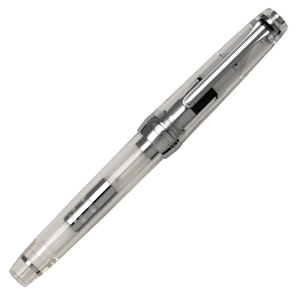 Sailor Professional Gear Slim Silver Demonstrator Model Zoom Fountain Pen 11-1275-700