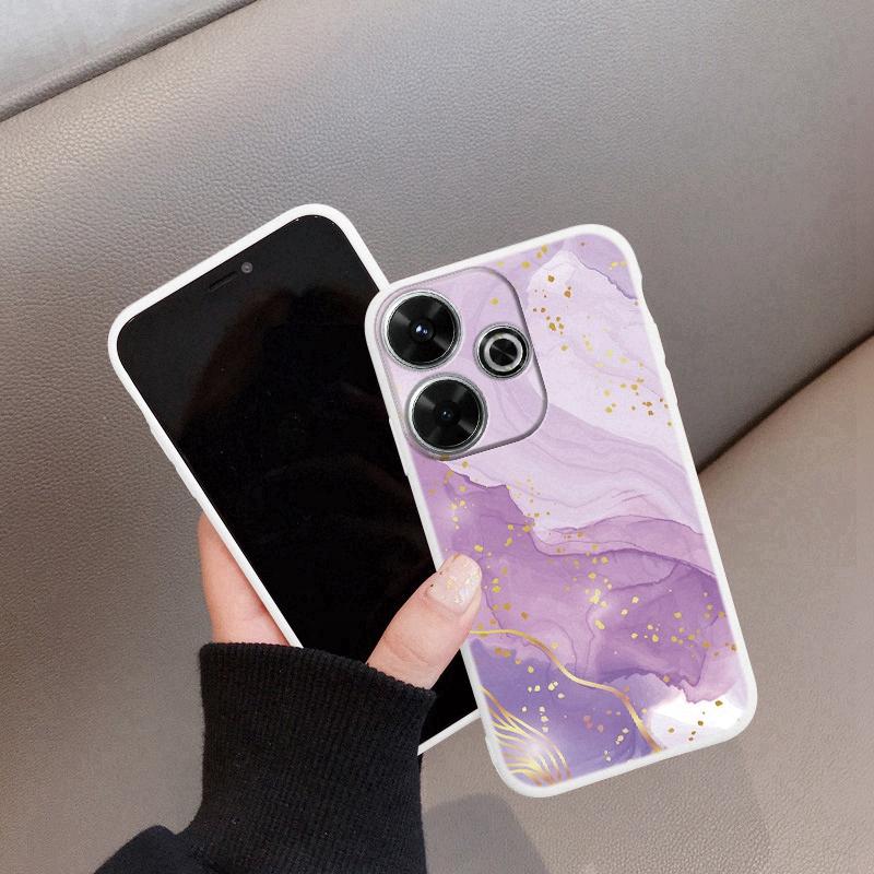Мраморный бабочка мягкий силиконовый чехол для Xiaomi Redmi Note 13 Pro 13C 14T 15 Samsung A55 A35 M34 M35 S24 FE S25 Huawei Honor 200 iPhone противоударный чехол
