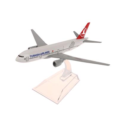 16 см Модель самолета Boeing 777 Turkish Airlines из сплава Масштаб 1:400 Металлических Реплик Самолетов Литой Самолет Авиационные Коллекционные Предметы