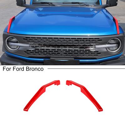 Декоративная накладка на кронштейн петли капота для Ford Bronco - Красная