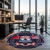 Wednesday Printed Round Rug Carpet Chair Rug Area Rug Entryway Doormats,for Office Chair Living Room Bedroom Kitchen Room.