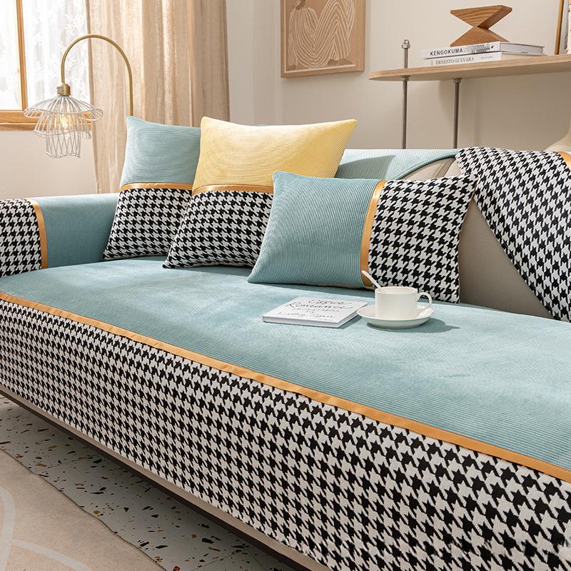 Sofa Cushion Simple Modern Four Seasons Universal Affordable Luxury Style Cushion Non-Slip Cover Towel Chenille Cover Towel