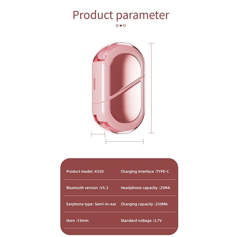 Креативные эксклюзивные парные гарнитуры в форме сердца, настоящие беспроводные наушники, Bluetooth 5.3, гарнитура, удобные для ношения, наушники с сенсорным управлением