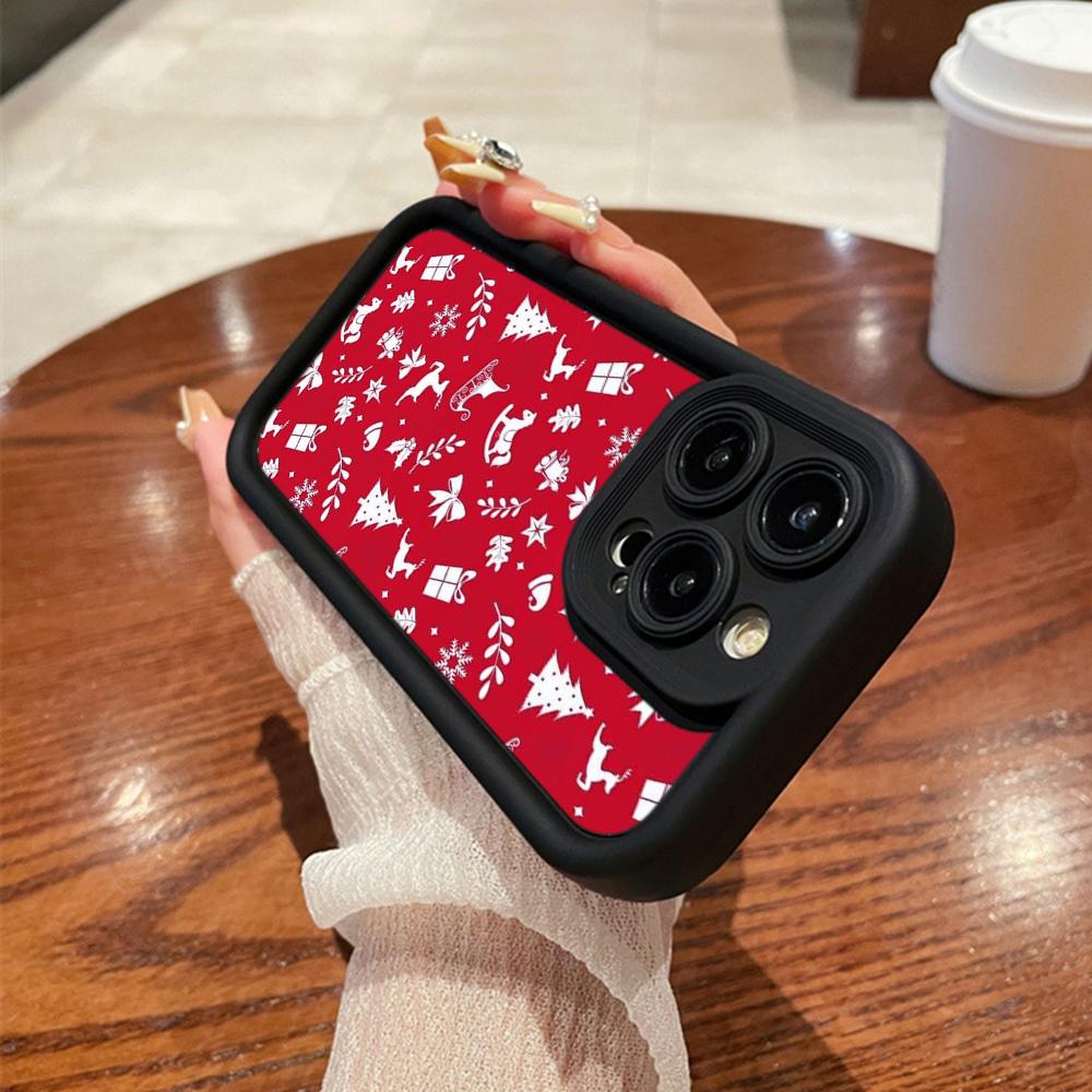 N111 Merry Christmas art Happy New Year Мягкие чехлы для телефонов Angel Eyes для iPhone 16 15 14 13 11 Pro Max 8 7 6s Plus 12 mini XR XS Max Противоударный чехол