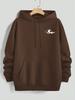 Fashionable Casual Simple Resort Style Hoodie, Long-sleeved Hooded Sweatshirt