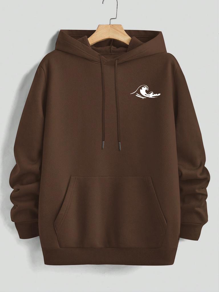 Fashionable Casual Simple Resort Style Hoodie, Long-sleeved Hooded Sweatshirt