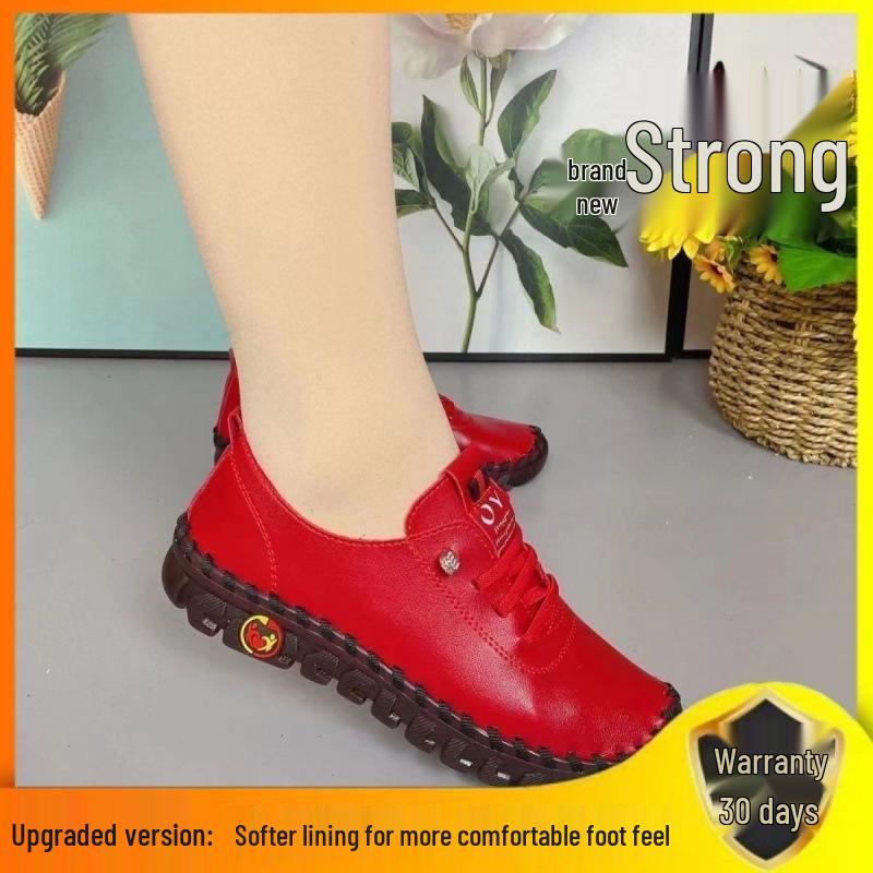 Летняя женская повседневная обувь из мягкой кожи ручной работы – Удобная посадка без усталости