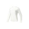 Fila Athletics Solid Basic Crew Neck Simple Sports Knit Pullover Long Sleeve Sweatshirt Women Sweatshirt Egrets-White A11W311203F-WT