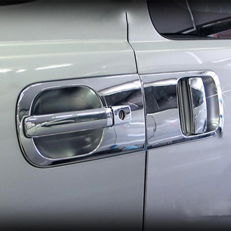 For Hyundai Grand Starex H-1 i800 2018 ABS Chrome Carbon Exterior Side Door Handles door door Bowls Frame Cover Trim