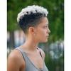 Synthetic Curly Wigs for Black Women Black Gray 2 Tones Hairstyles for Women Short Pixie Cut Wig Curly