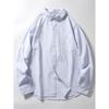 Japanese-Style Retro Long Sleeve Casual Oxford Striped Shirt