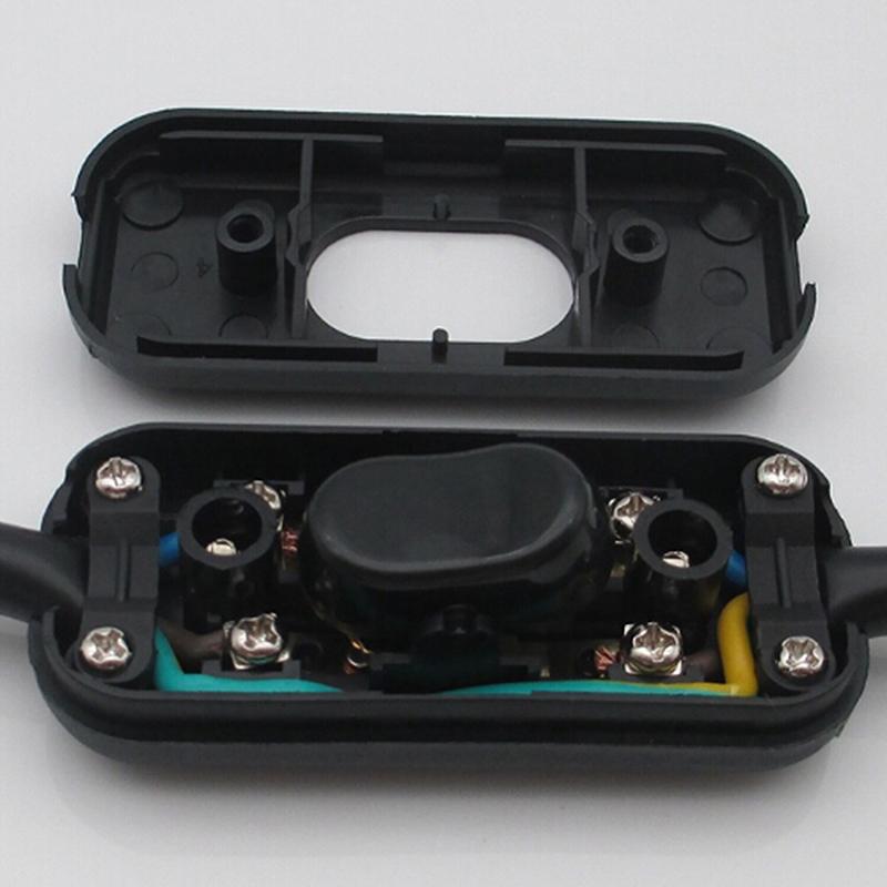 1Pc On/Off Inline Switch Inline Table Lamp Desk Light Cord Cable Switch 250V 6A