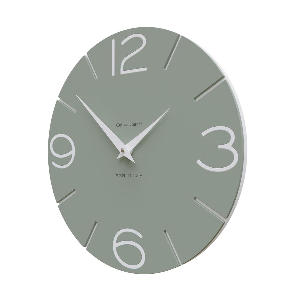 Настенные часы CalleaDesign SMILE Sage White