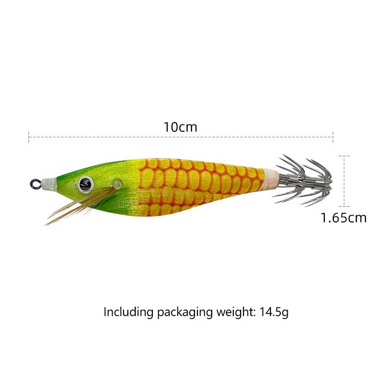 Luminous Shrimp Fishing Lures 1Pcs 10cm Horizontal Squid Hook Artificial Bait for Beginner Anglers Fishing Trips