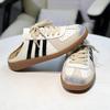 Ретро старые полированные туфли-полусапожки с плоской подошвой, женские, новые 2025 года, универсальная верхняя одежда, удобные, без каблука, белые туфли