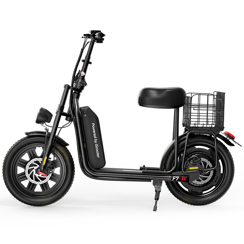 iScooter F7 City Commuting Electric Scooter 1000W Motor 48V10.4Ah Battery 16 Inch Inflatable Snow Tires Outdoor Riding E-Scooter With  Rear Frame