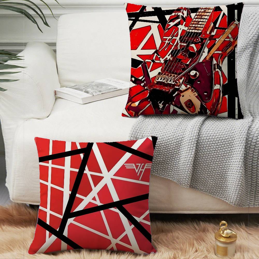 Eddie Van Halen Music Pillow Case Square Pillow Bedroom Sofa Leisure Comfort Cushion Car Living Room Home Decoration