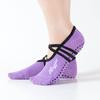 Ladies Spring and Summer Yoga Dance Sports Fitness Pilates Professional Cross Strap Non Slip Silicone Socks