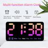 Цифровые настенные часы с голосовым управлением, температурой, датой, неделей, летним временем, настольные часы с 12/24-часовым форматом, двойным будильником, настенными, с большим дисплеем и светодиодными часами
