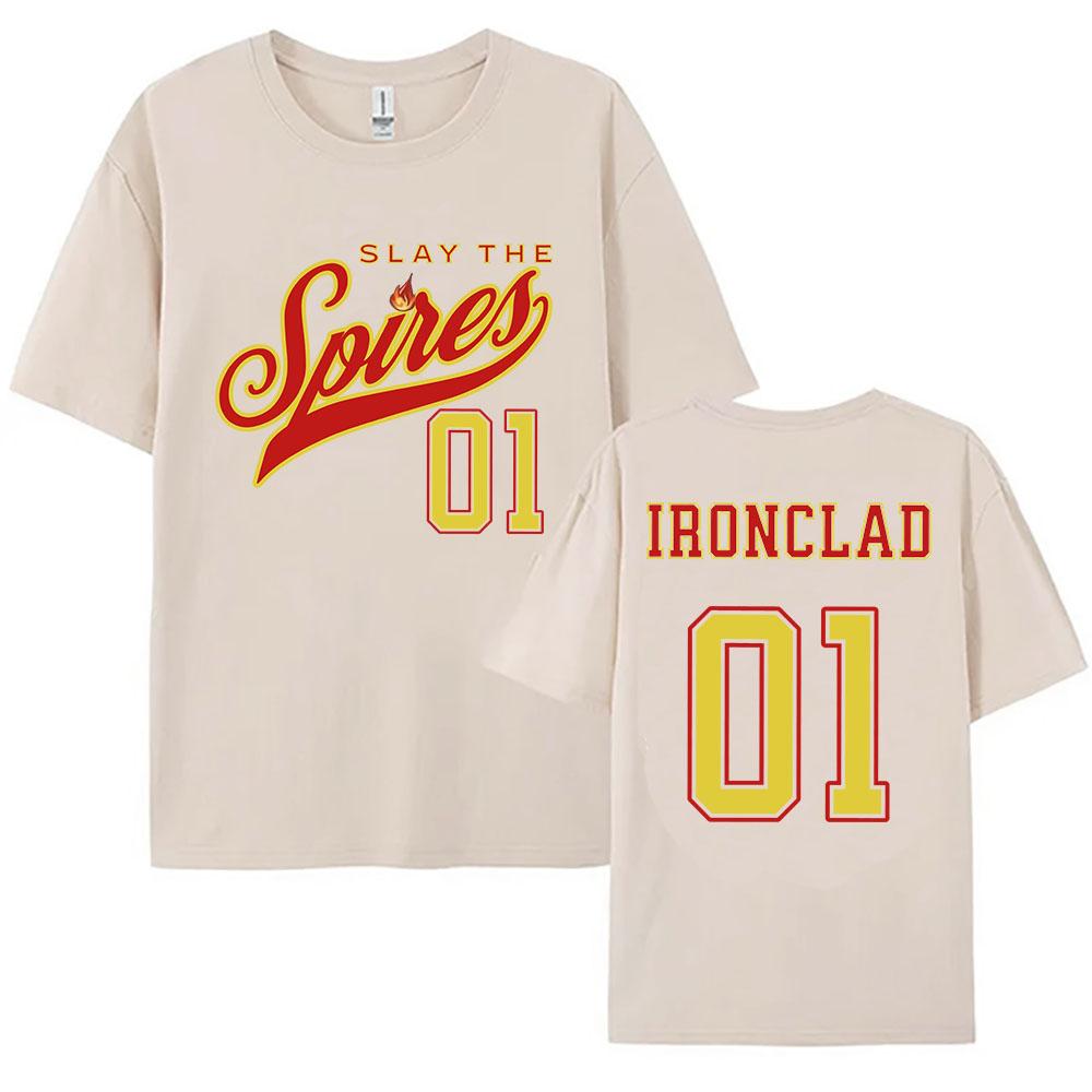Slay The Spire 2 Ironclad Character Tee Two Sided Graphic Print Unisex TShirt Game Design Fashion Women/Men T-shirt Loose Merch