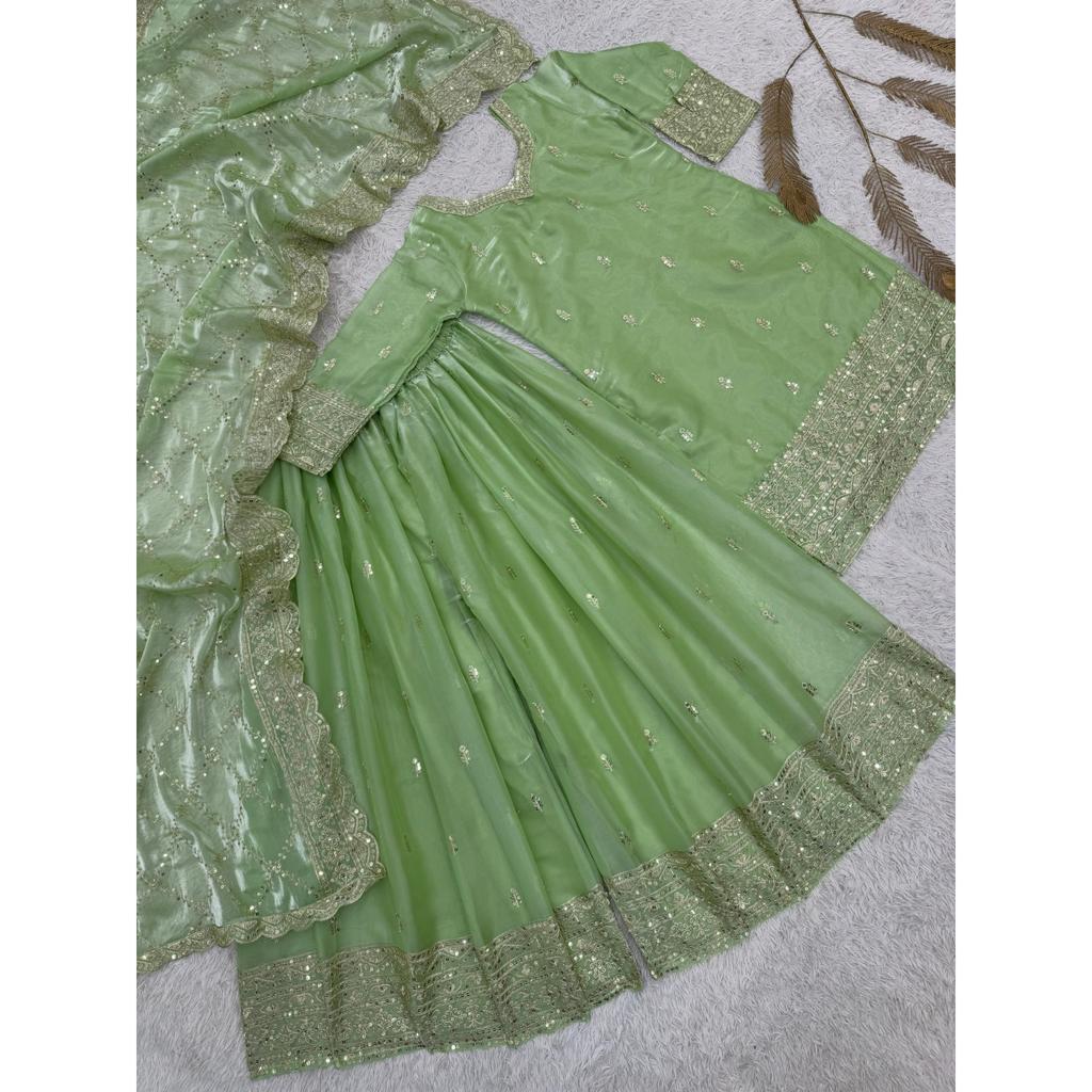 Пакистанский дизайнерский salwar-камиз для вечеринки Индийский этнический костюм Palazzo в стиле Болливуда