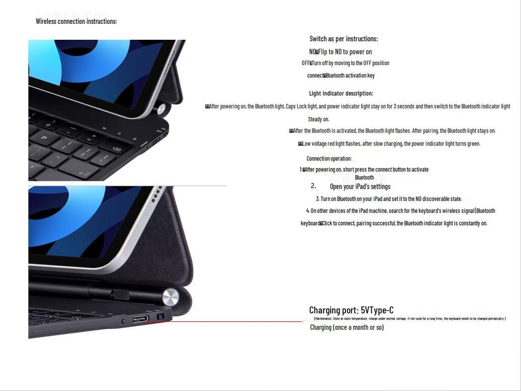 Клавиатура Bluetooth Pro11 iPad Floating Magic M34: 11-е поколение, Magnetic Air7, с подсветкой