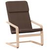 Relax Chair with Footstool Dark Brown Fabric