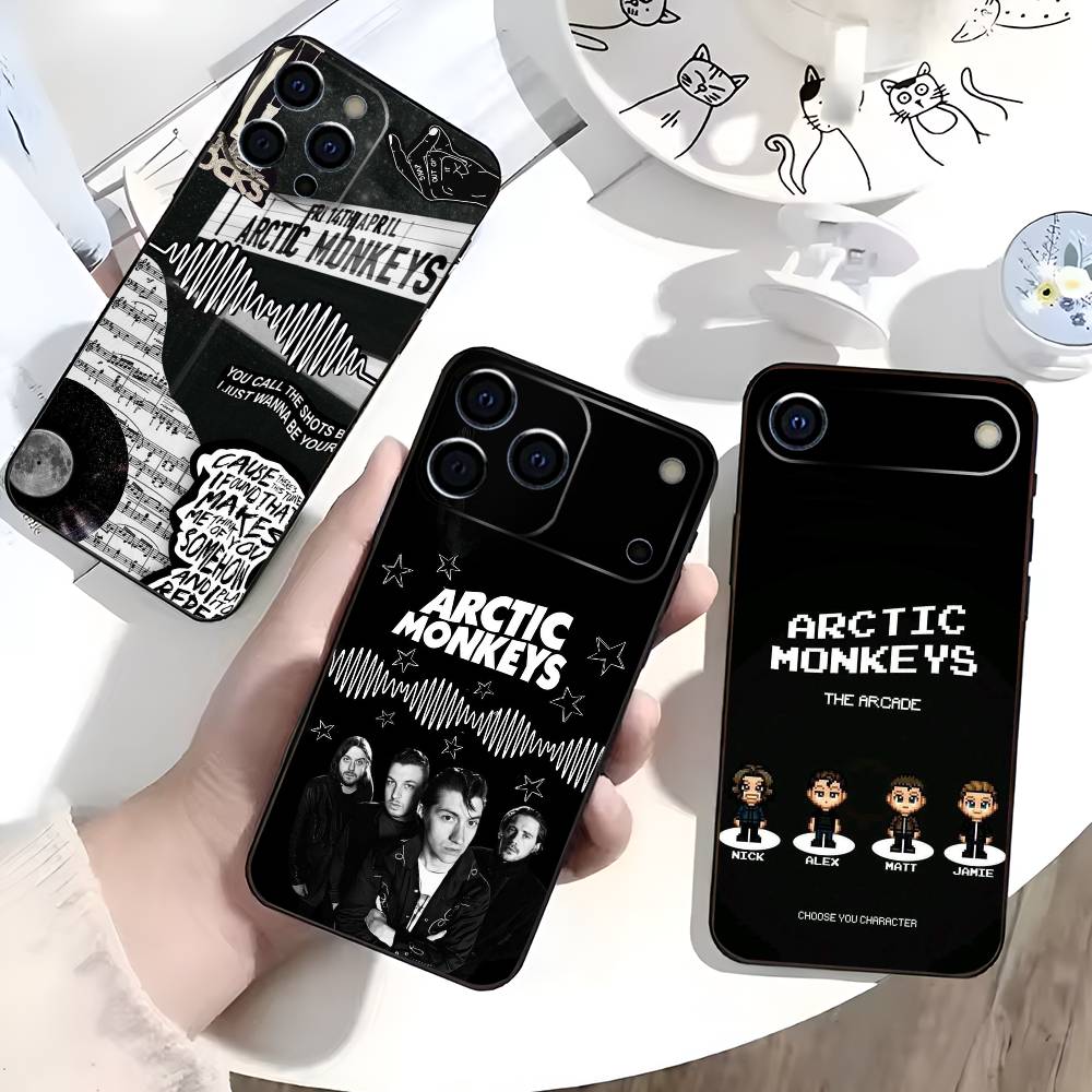 A-Арктические Обезьяны Группа Чехол для Телефона Для iPhone 17,16,15,14,13,12,11 Plus,Pro Max,XS,Мягкий Черный Чехол