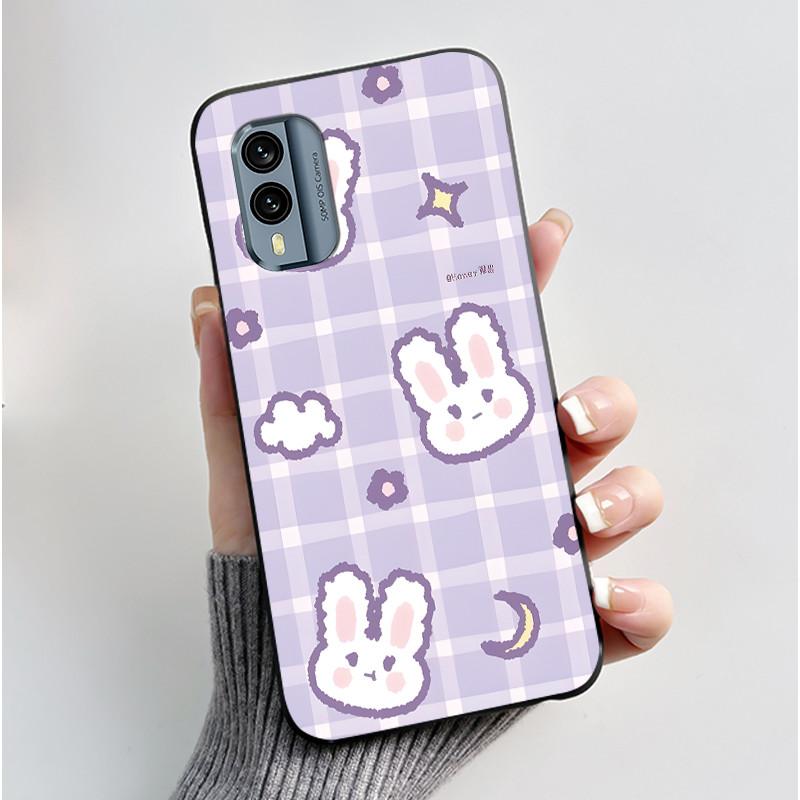 Shockproof Bumper Soft Cover For Nokia X30 5G Cute New Design Pattern Shell For Nokia XR21 With Jelly Color Viral Black Case