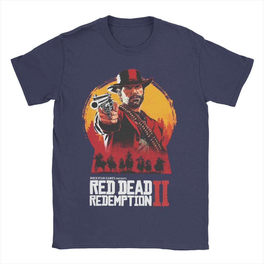 Крутые футболки Red Dead Redemption 2 для мужчин, с круглым вырезом, хлопковые, хип-хоп, с коротким рукавом, идея подарка, одежда