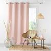 Rideau à œillets 140 x 280 cm en microfibre unie – ABSOLU – Grande Hauteur Rose pale