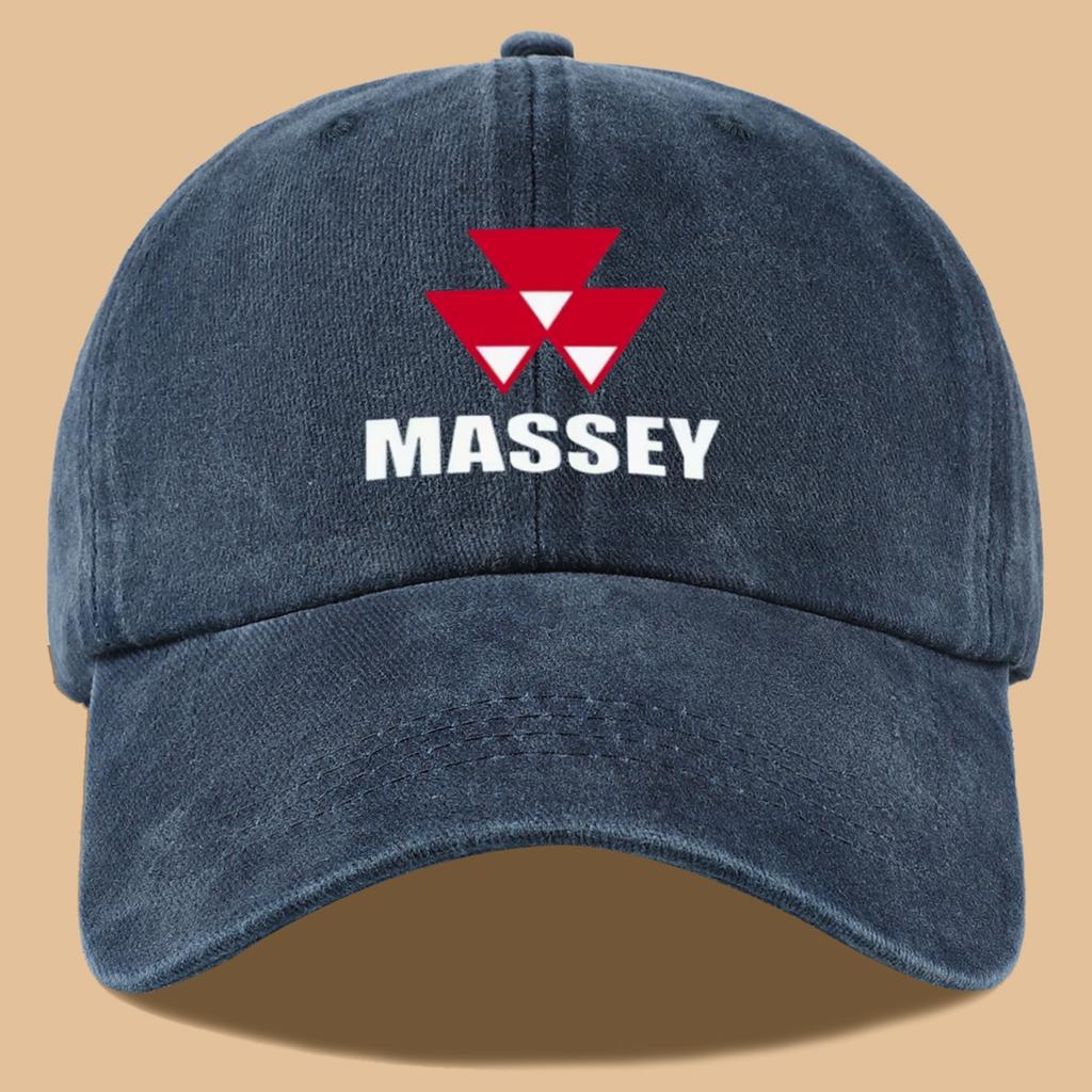 pc MASSEY Brand Red Triangle Logo Duckbill Cap Adjustable Snapback Baseball Hat Lightweight Breathable Suitable for Unisex Wo