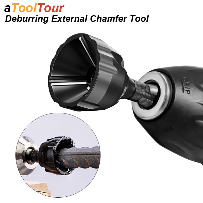Инструмент для снятия заусенцев с внешней фаски Твердосплавное лезвие для снятия заусенцев Твердосплавное острое металлическое сверло для обрезки Внутренняя зенковка Стальной медный винт